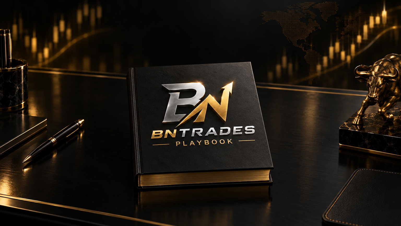 The BNTrades Playbook on a desk